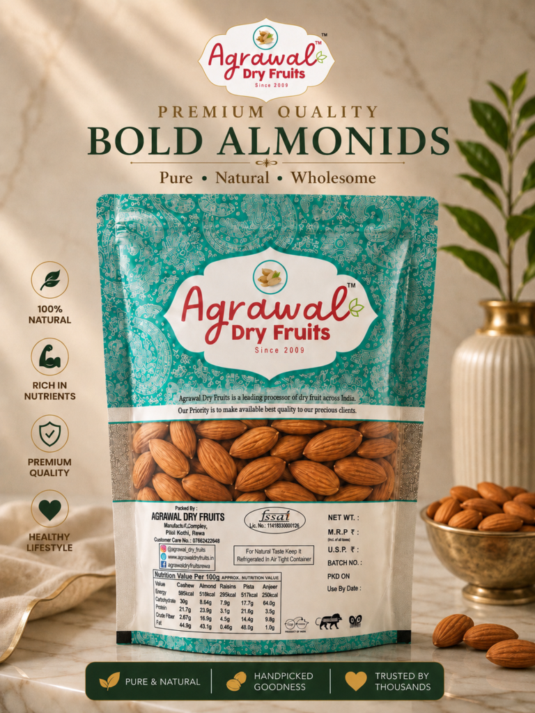 Agrawal Dry Fruits-Bold American Almonds