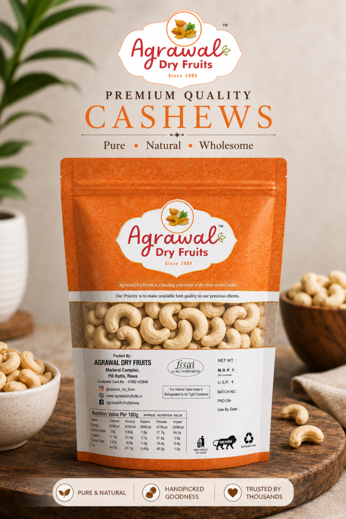 Agrawal Dry Fruits Cashews (Kaju) – 250g