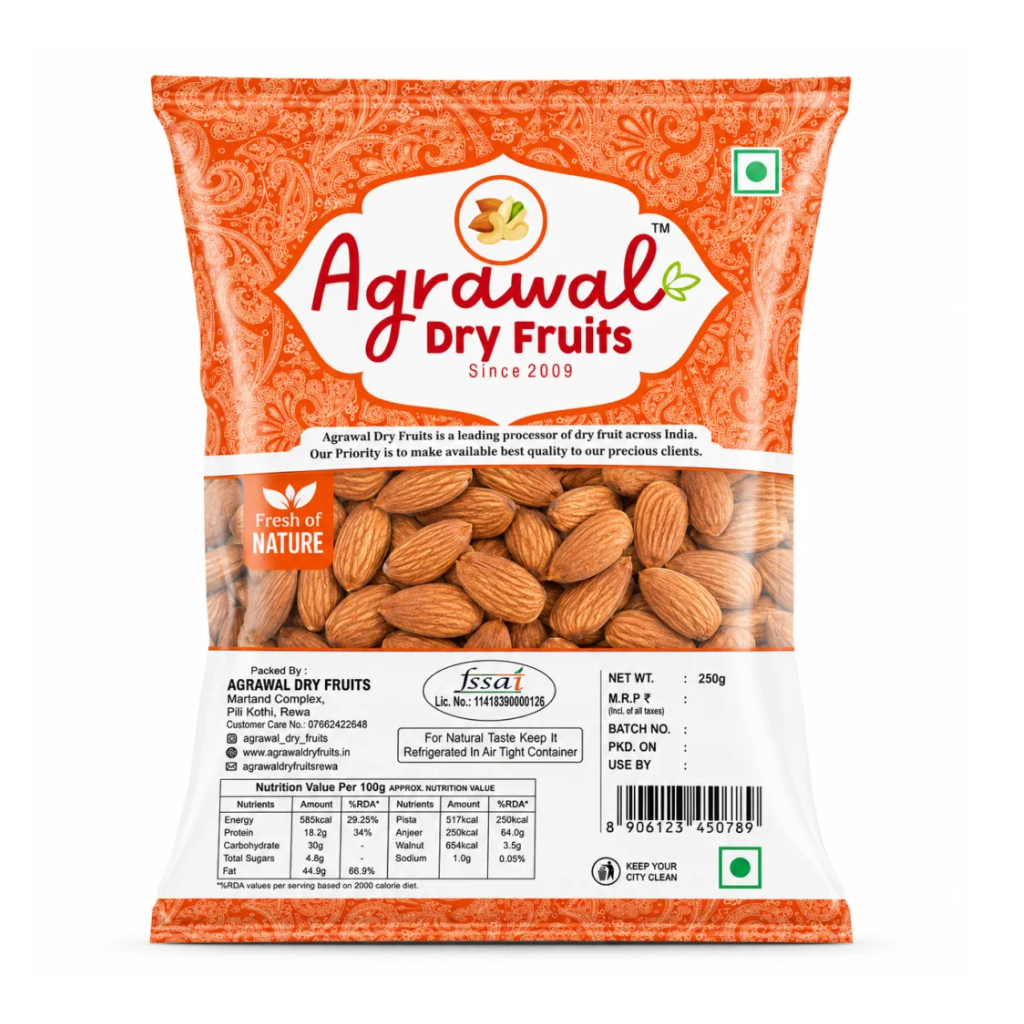 California Almonds 250gm