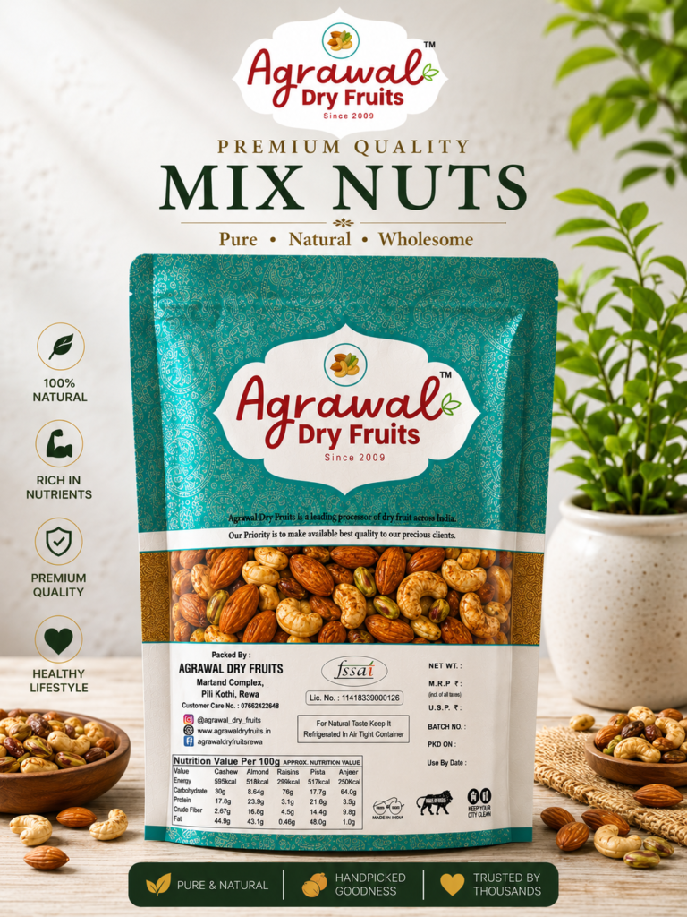 Agrawal Dry Fruits-Premium Mix Nuts 250gm